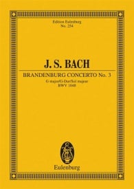 Bach: Brandenburg Concerto No. 3 G major BWV 1048 (Study Score) published by Eulenburg